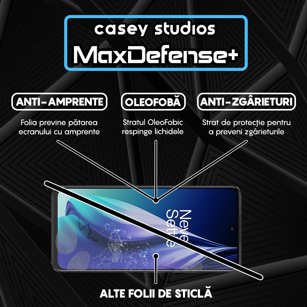 Folie Sticla MaxDefense+ - OnePlus Nord N30 SE - Negru