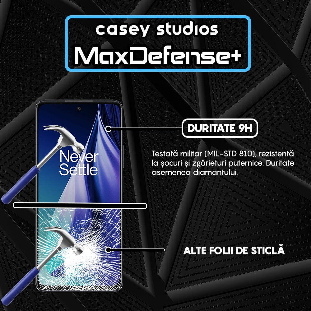 Folie Sticla MaxDefense+ - OnePlus Nord N30 SE - Negru