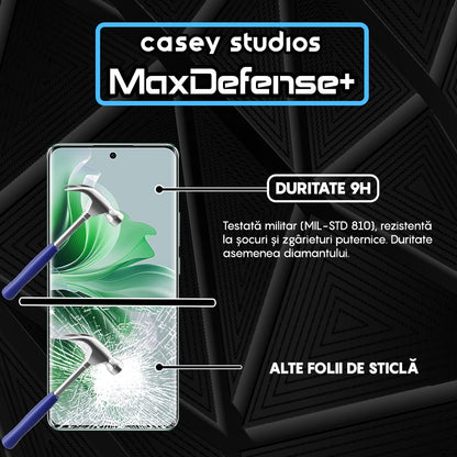 Folie Sticla MaxDefense+ - Oppe Reno11 F - Negru