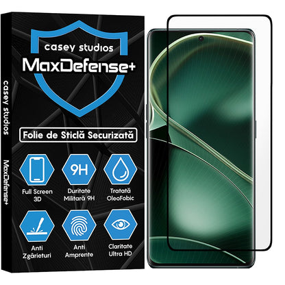 Folie Sticla MaxDefense+ - Oppo Find X6 - Negru