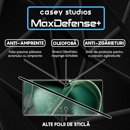 Folie Sticla MaxDefense+ - Oppo Find X6 - Negru
