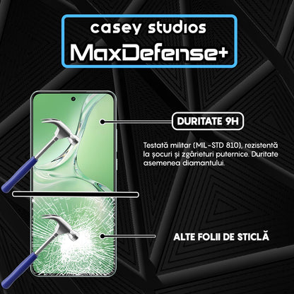 Folie Sticla MaxDefense+ - Oppo K12 - Negru
