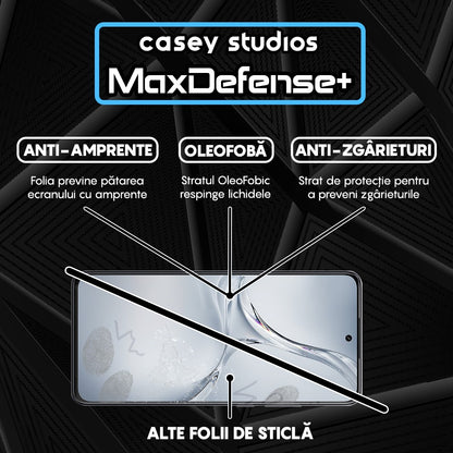 Folie Sticla MaxDefense+ - Oppo K12x - Negru
