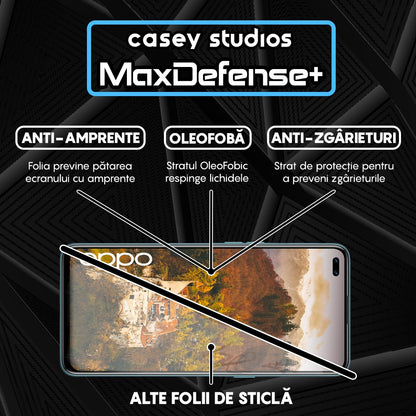 Folie Sticla MaxDefense+ - Oppo Reno4 Lite - Negru