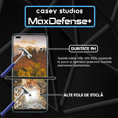 Folie Sticla MaxDefense+ - Oppo Reno4 Lite - Negru