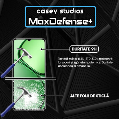 Folie Sticla MaxDefense+ - Realme C63 - Negru