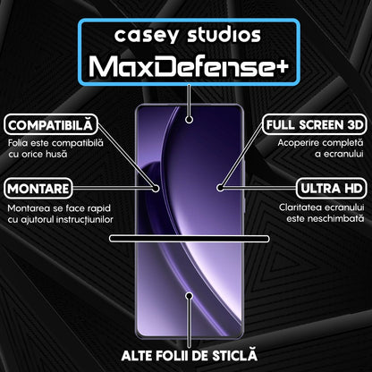 Folie Sticla MaxDefense+ - Realme GT Neo6 - Negru