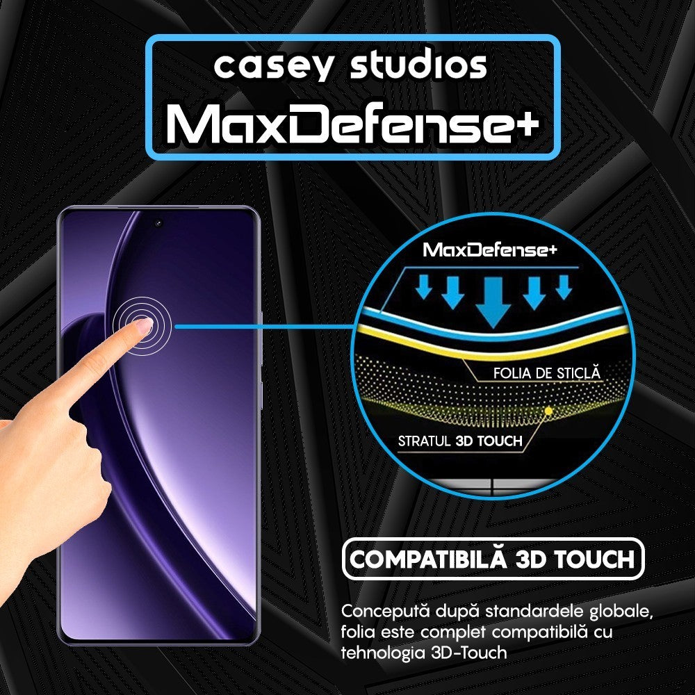 Folie Sticla MaxDefense+ - Realme GT Neo6 - Negru