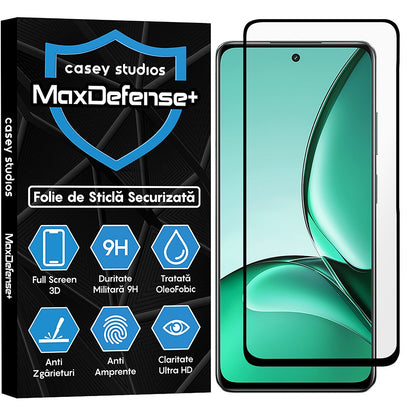 Folie Sticla MaxDefense+ - Realme V60 - Negru
