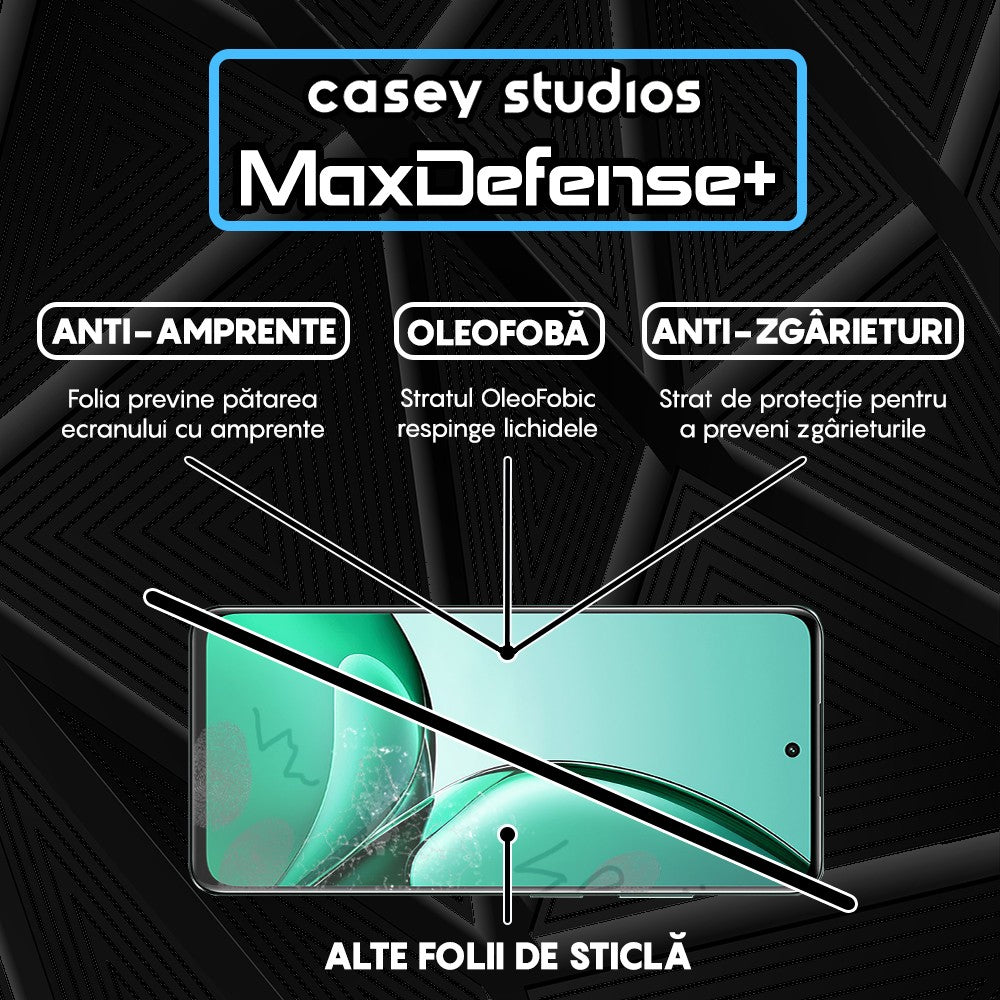 Folie Sticla MaxDefense+ - Realme V60 - Negru