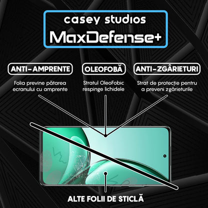 Folie Sticla MaxDefense+ - Realme V60 - Negru