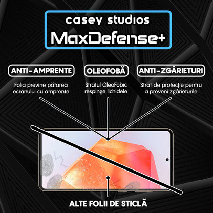 Folie Sticla MaxDefense+ - Samsung Galaxy C55 - Negru
