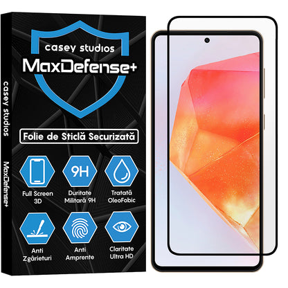 Folie Sticla MaxDefense+ - Samsung Galaxy C55 - Negru