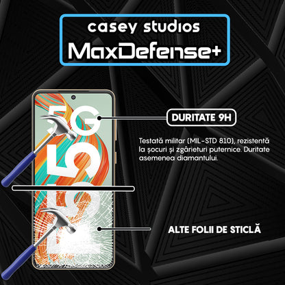 Folie Sticla MaxDefense+ - Samsung Galaxy F55 - Negru