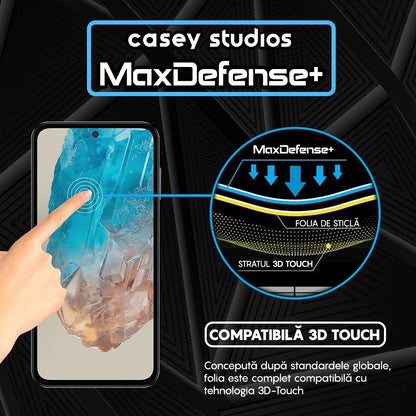 Folie Sticla MaxDefense+ - Samsung Galaxy M35 - Negru