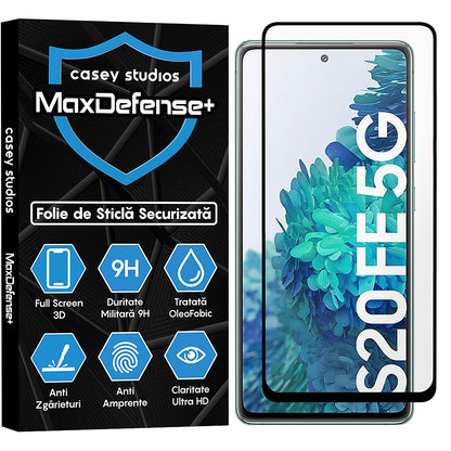 Folie Sticla MaxDefense+ - Samsung Galaxy S20 FE 2022 - Negru