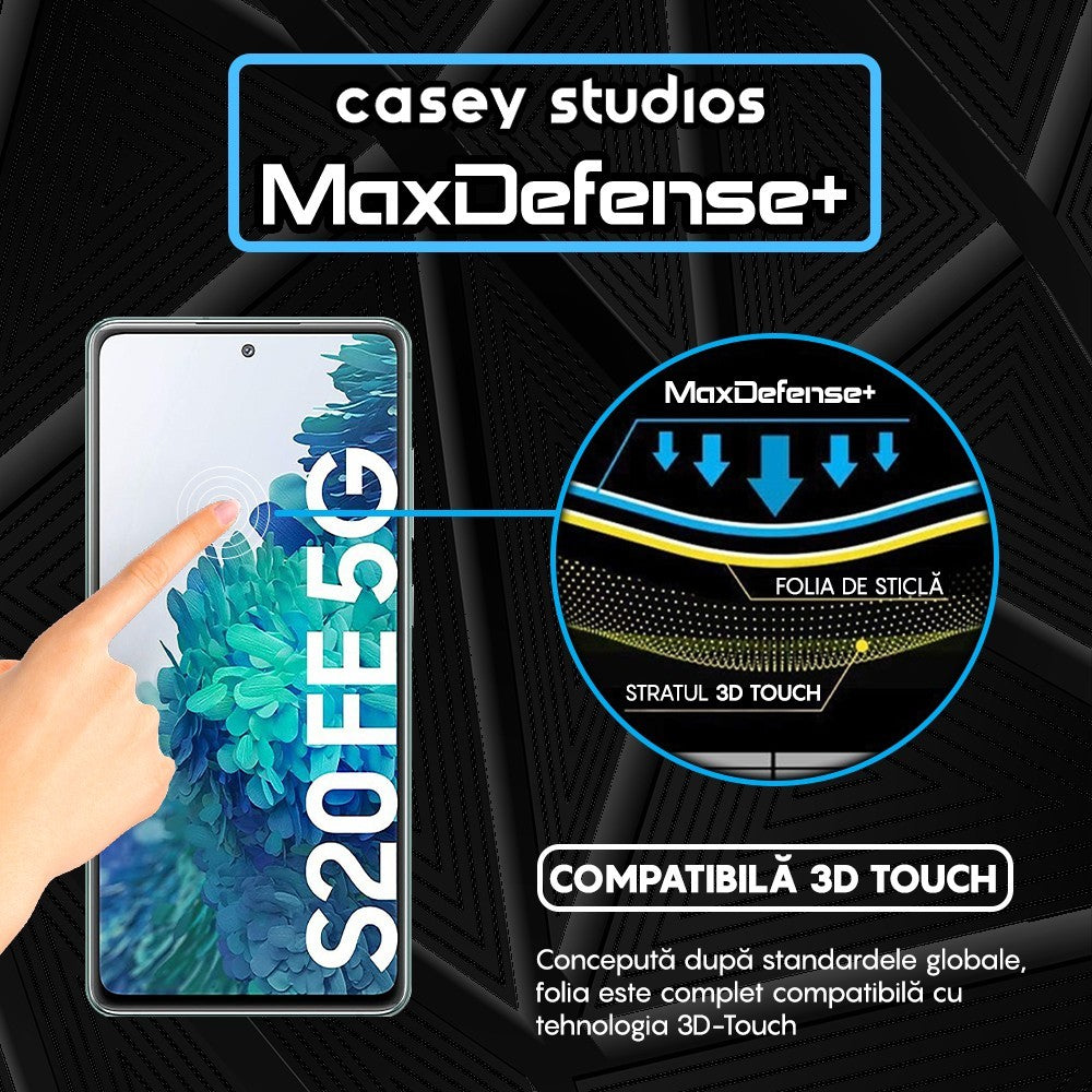 Folie Sticla MaxDefense+ - Samsung Galaxy S20 FE 2022 - Negru