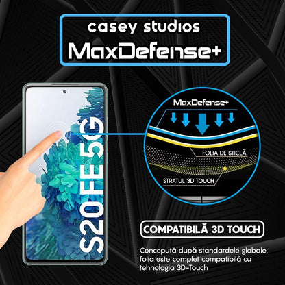 Folie Sticla MaxDefense+ - Samsung Galaxy S20 FE 2022 - Negru