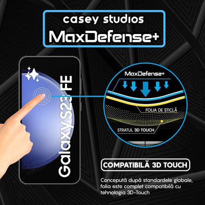 Folie Sticla MaxDefense+ - Samsung Galaxy S23 FE/A54 - Negru