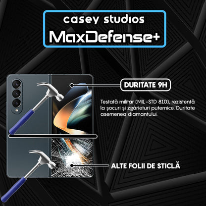 Folie Sticla MaxDefense+ - Samsung Galaxy Z Fold4 - Negru
