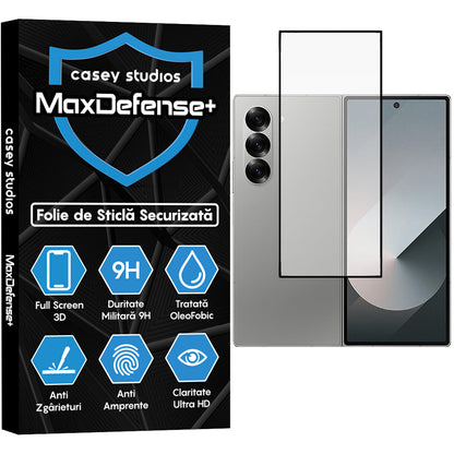 Folie Sticla MaxDefense+ - Samsung Galaxy Z Fold6 - Negru