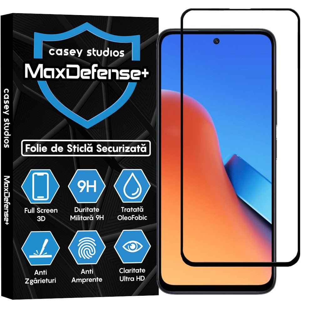 Folie Sticla MaxDefense+ - Xiaomi 12 Pro - Negru