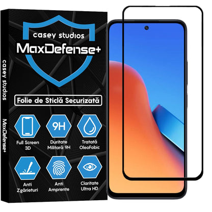 Folie Sticla MaxDefense+ - Xiaomi 12 Pro - Negru