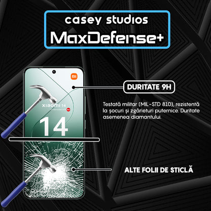 Folie Sticla MaxDefense+ - Xiaomi 13/14 - Negru