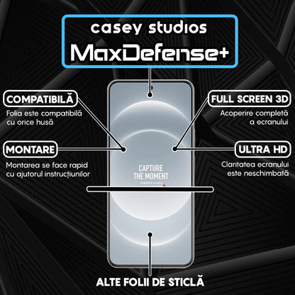 Folie Sticla MaxDefense+ - Xiaomi 14 Ultra - Negru