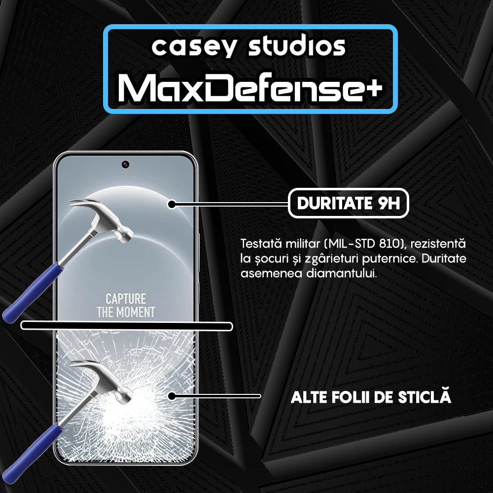 Folie Sticla MaxDefense+ - Xiaomi 14 Ultra - Negru