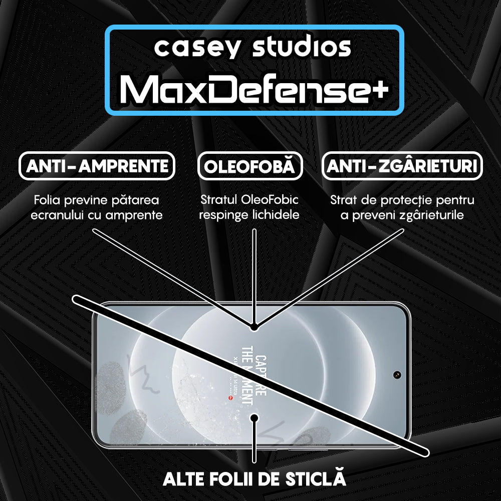 Folie Sticla MaxDefense+ - Xiaomi 14 Ultra - Negru