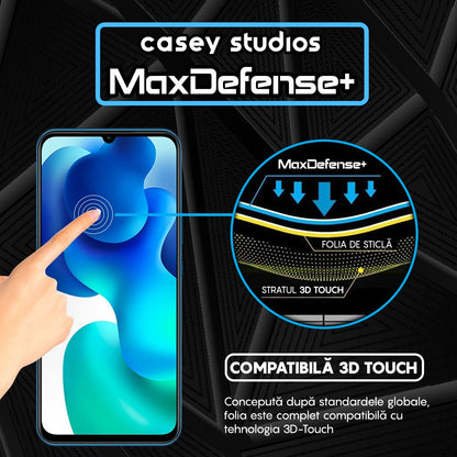 Folie Sticla MaxDefense+ - Xiaomi Mi 10 Lite - Negru