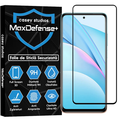 Folie Sticla MaxDefense+ - Xiaomi Mi 10T 5G/Mi 10T Lite 5G/Mi 10T Pro 5G/Poco X3/Poco X3 NFC/Poco X3 Pro/Poco X3 Pro - Negru