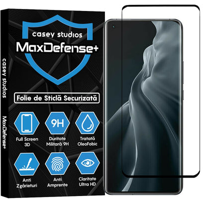 Folie Sticla MaxDefense+ - Xiaomi Mi 11/Mi 11 Pro/Mi 11 Ultra - Negru