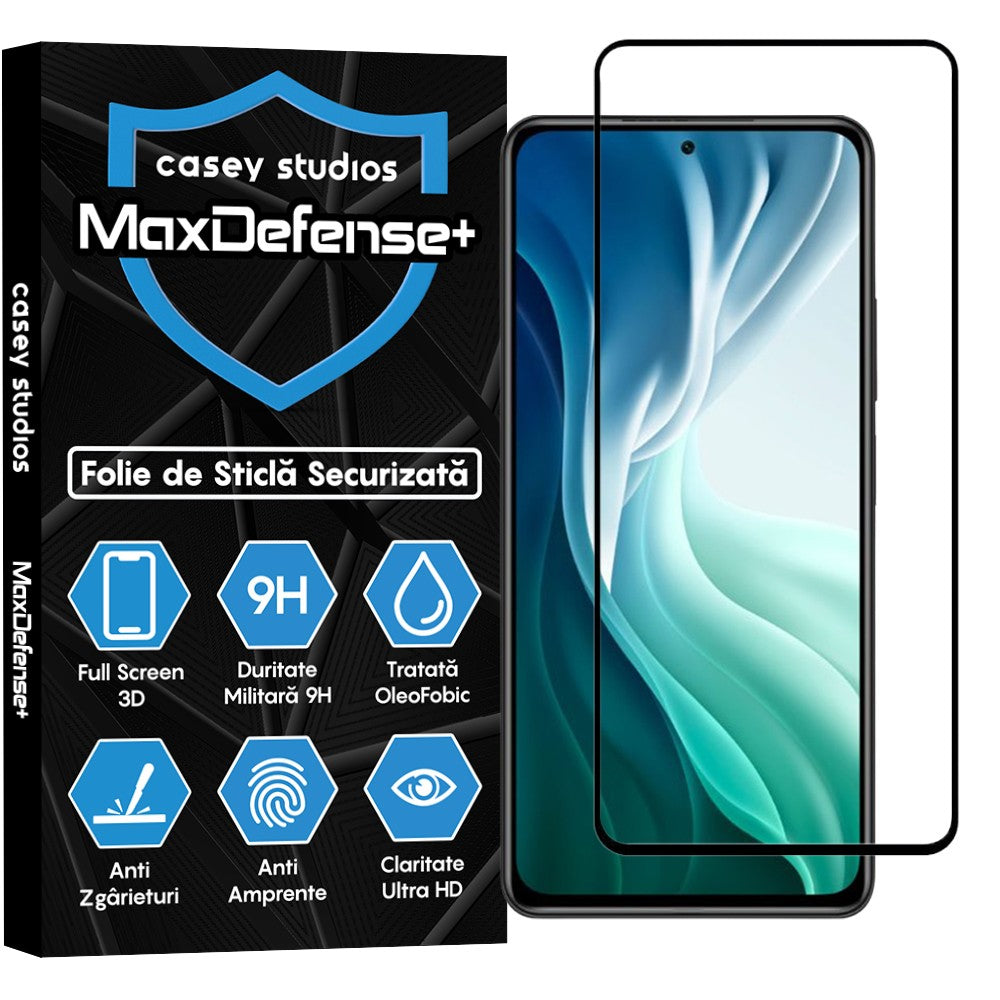 Folie Sticla MaxDefense+ - Xiaomi Mi 11i/Poco F3 - Negru