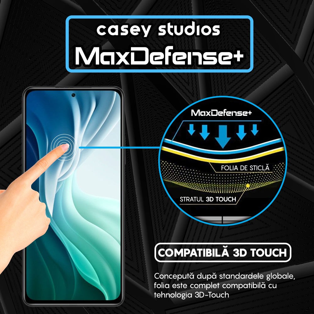 Folie Sticla MaxDefense+ - Xiaomi Mi 11i/Poco F3 - Negru
