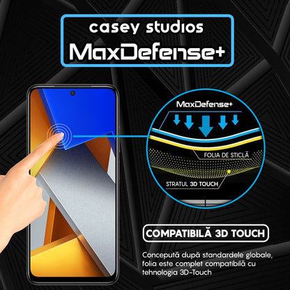 Folie Sticla MaxDefense+ - Xiaomi Poco M4 Pro 4G/Redmi Note 11/Redmi Note 11S - Negru