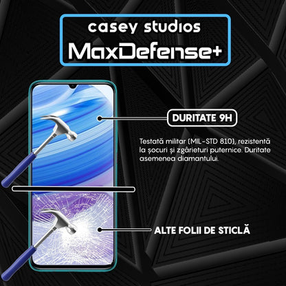 Folie Sticla MaxDefense+ - Xiaomi Redmi 10X 5G/Redmi 10X Pro 5G - Negru