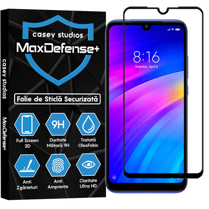 Folie Sticla MaxDefense+ - Xiaomi Redmi Note 7/Redmi Note 7 Pro - Negru