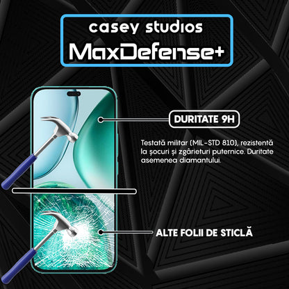 Folie Sticla MaxDefense+ - Honor X8c - Negru