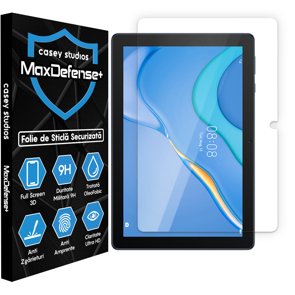 Folie Sticla MaxDefense+ - Huawei MatePad T 10 9.7/T 10 9.7 2020 - Clear