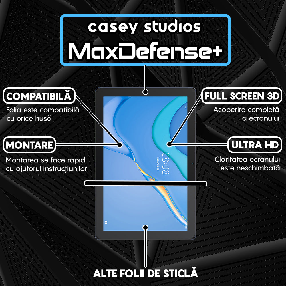 Folie Sticla MaxDefense+ - Huawei MatePad T 10 9.7/T 10 9.7 2020 - Clear