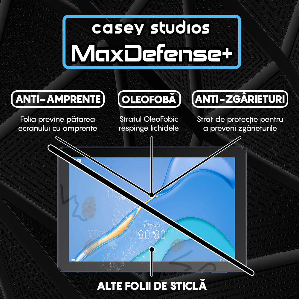 Folie Sticla MaxDefense+ - Huawei MatePad T 10 9.7/T 10 9.7 2020 - Clear