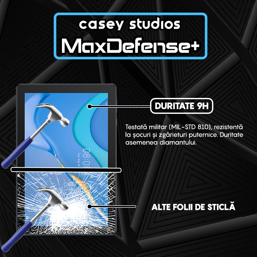 Folie Sticla MaxDefense+ - Huawei MatePad T 10 9.7/T 10 9.7 2020 - Clear