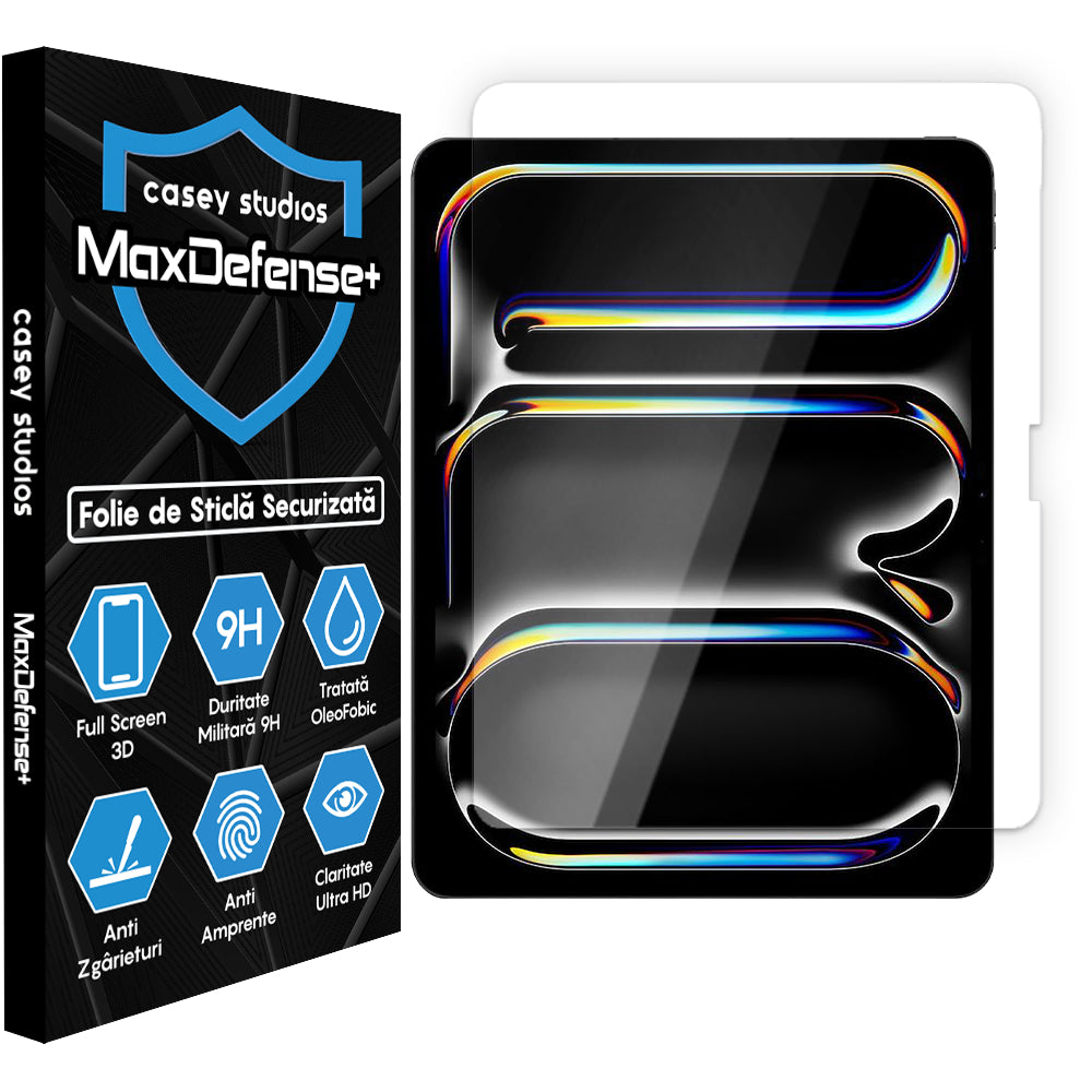 Folie Sticla MaxDefense+ - iPad Pro 11 2024 - Clear