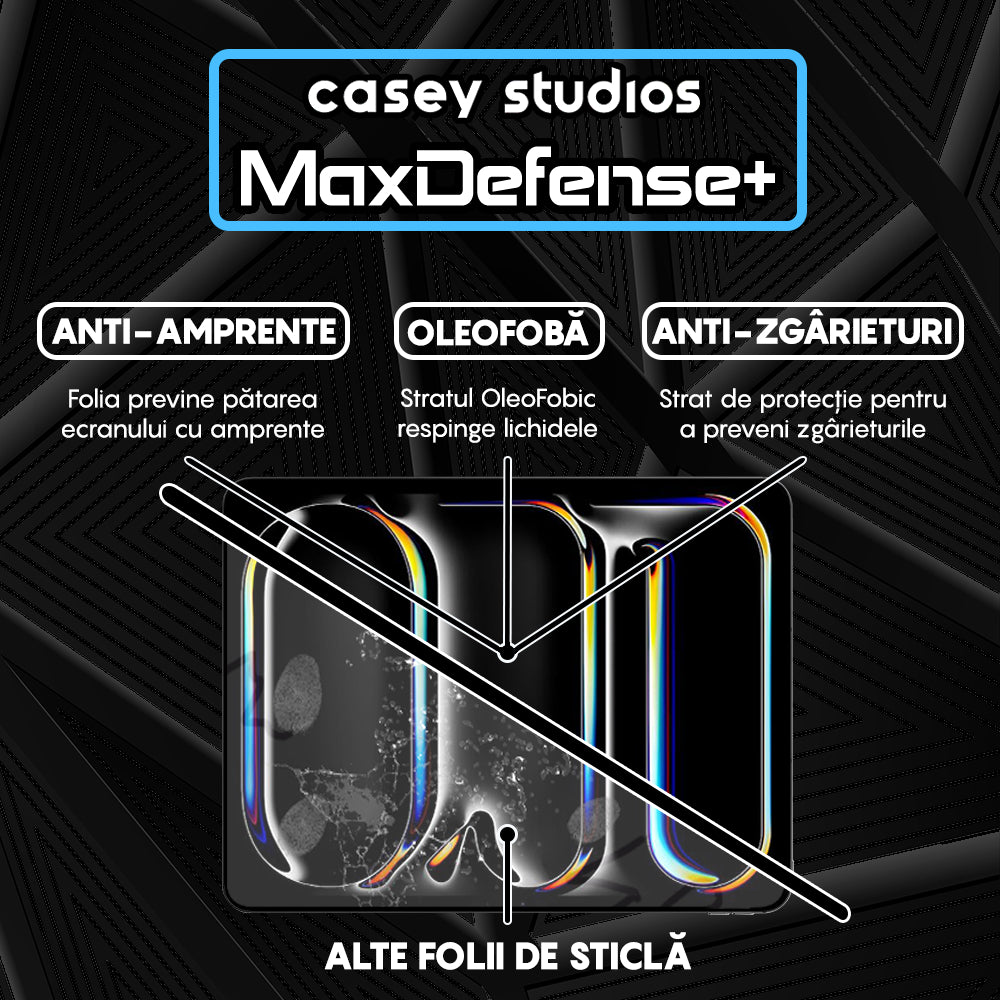 Folie Sticla MaxDefense+ - iPad Pro 11 2024 - Clear