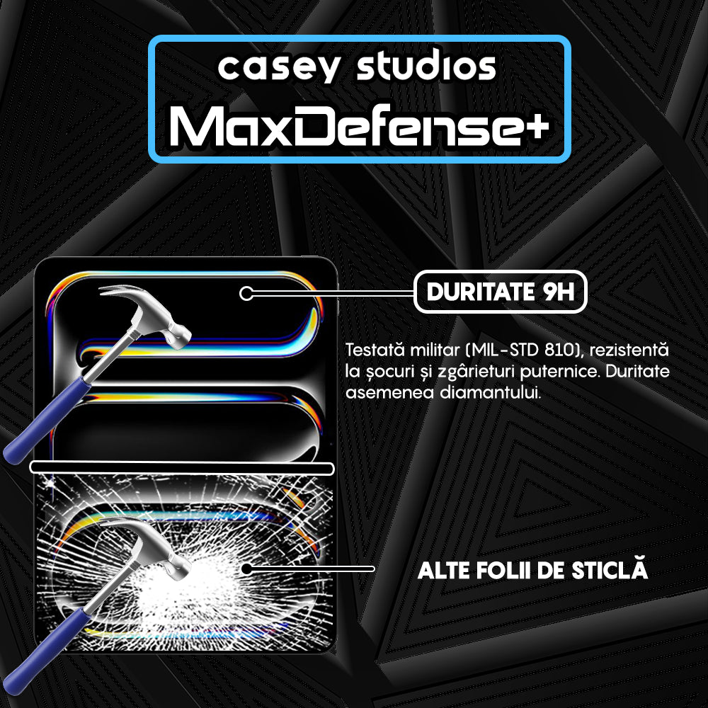Folie Sticla MaxDefense+ - iPad Pro 11 2024 - Clear