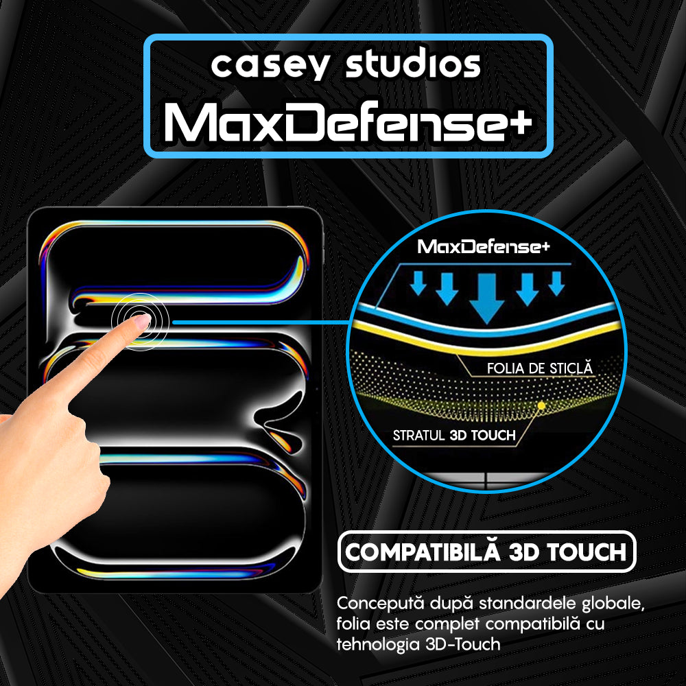 Folie Sticla MaxDefense+ - iPad Pro 11 2024 - Clear