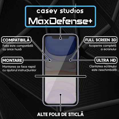Folie Sticla MaxDefense+ - iPhone 11 Pro - Privacy