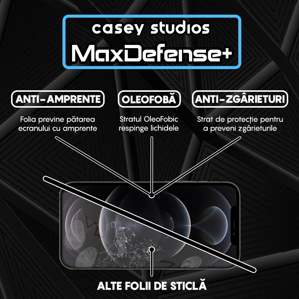 Folie Sticla MaxDefense+ - iPhone 12/12 Pro - Clear